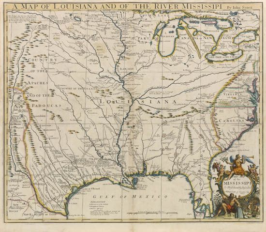 SENEX, JOHN. A Map of Louisiana and of the River Mississipi.
